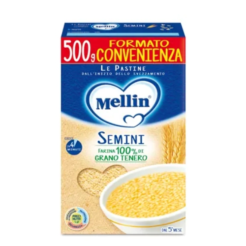 Mellin Pasta Semini Gran Tenero Per Bambini 5 Mesi+ 500g