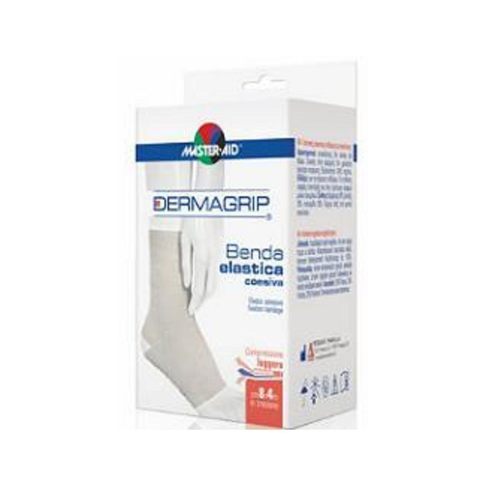 Dermagrip Benda Elastica Auto Aderente Per Medicazioni Con Leggero Effetto Compr