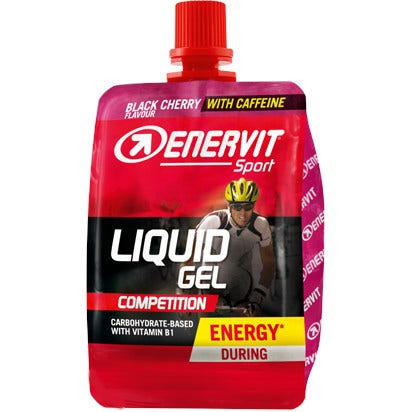 Enervit Liquid Gel con Caffeina Integratore per Sportivi Gusto Amarena Pack da 6