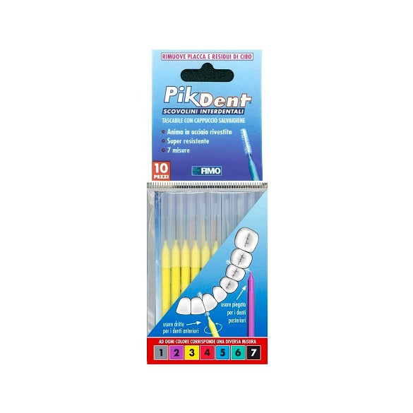 Pikdent Scovolino Interdentale 3 Giallo 0,6mm 10 Pezzi