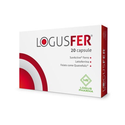 Logusfer Integratore Ferro e Acido Folico 20 Capsule