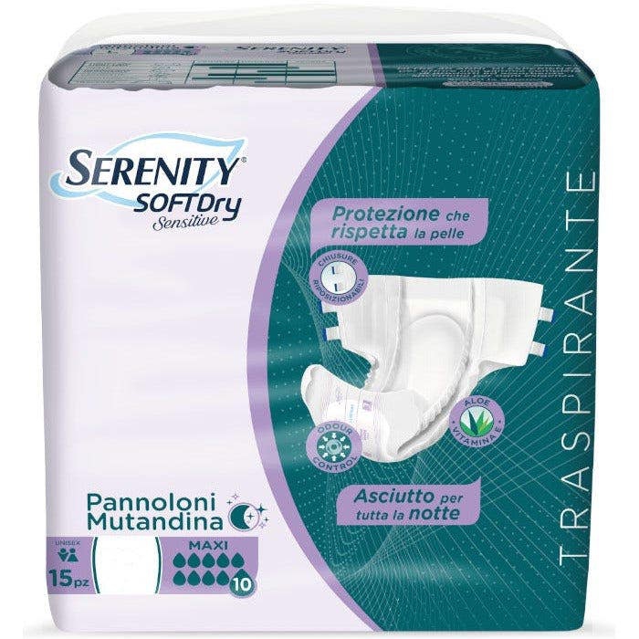 Serenity Soft Dry Sensitive Pannolone Mutandina Maxi Taglia L 15 Pezzi