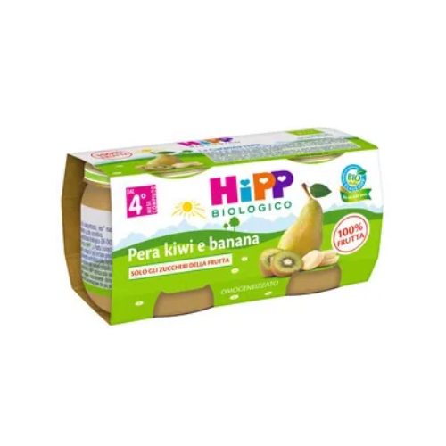 Hipp Bio Omogeneizzato Kiwi Banana Pera 2X80 g