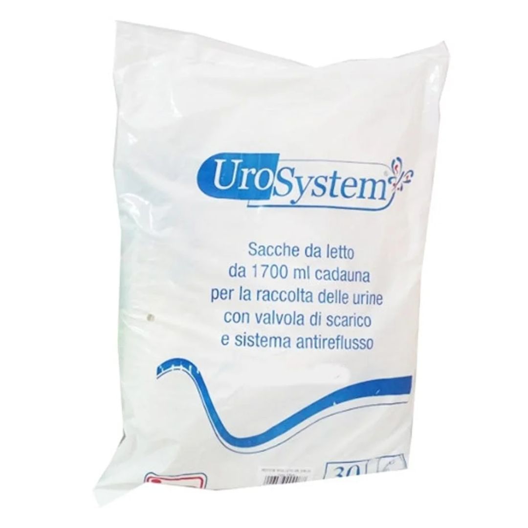 UroSystem Sacca da Letto Senza Valvola di Scarico Tubo da 90 cm 30 Pezzi