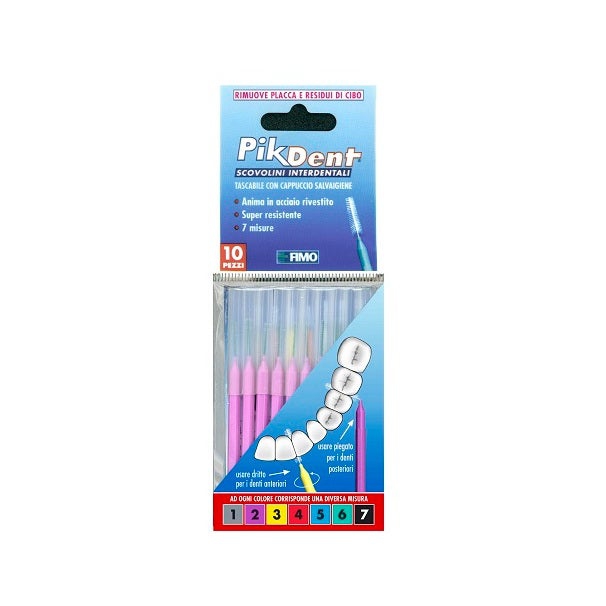 Pikdent Scovolino Interdentale 2 Viola 0,5 mm 10 Pezzi