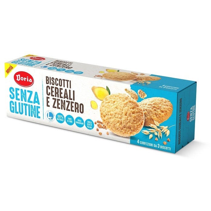 Doria Biscotti Cereali Zenzero Senza Glutine 4x37 5g