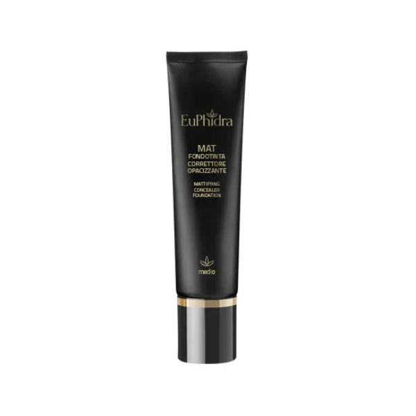 Euphidra Fondotinta Fluido Mat Correttore Opacizzante Medio 30ml