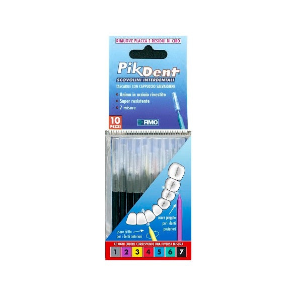 Pikdent Scovolino Interdentale 7 Nero 1,2 mm 10 Pezzi
