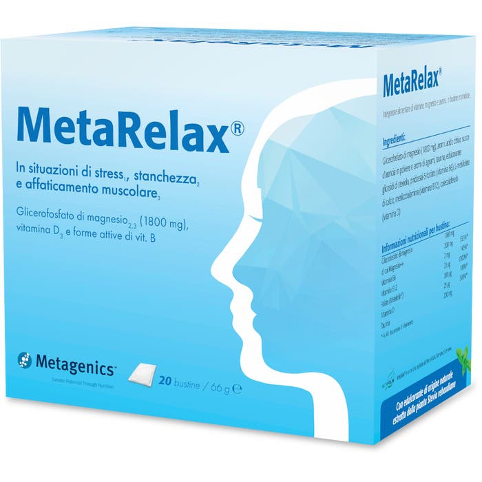 Metarelax Nuova Formula Integratore Stress e Tensione Muscolare 20 Bustine