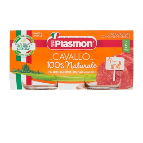 Plasmon Omogeneizzato Di Carne Di Cavallo 2x80 g +6m