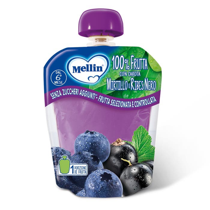 Mellin Pouch Mirtillo Ribes Nero 90g 6Mesi+