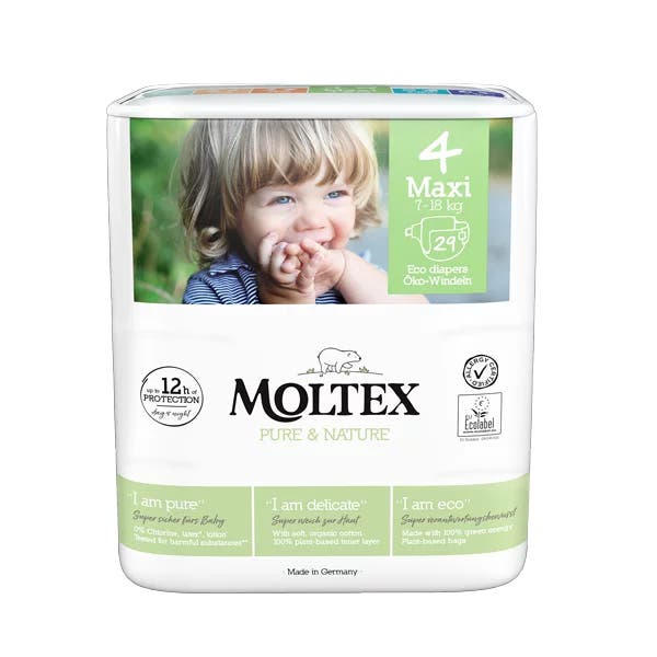 Pannolini Moltex PureeNature Taglia 4 Maxi 29 Pezzi 7 18kg