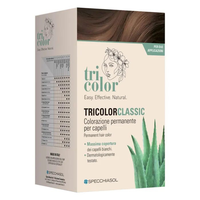 Specchiasol Tricolor Classic 5 32 Cioccolato 2 Tubi 50ml 2 Shaker 50ml   4 Busti