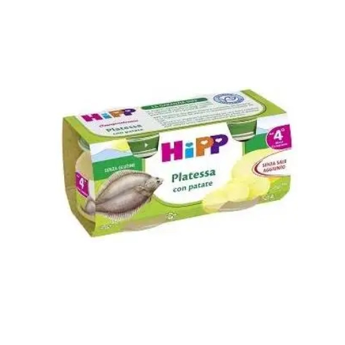 Hipp Bio Omogeneizzato Platessa Patate 4M+ 2x80g