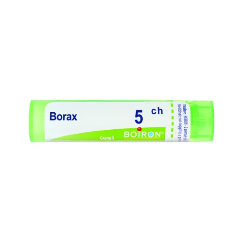  Granuli omeopatici Borax per problemi cutanei e mucosi. Confezione 5CH Boiron.