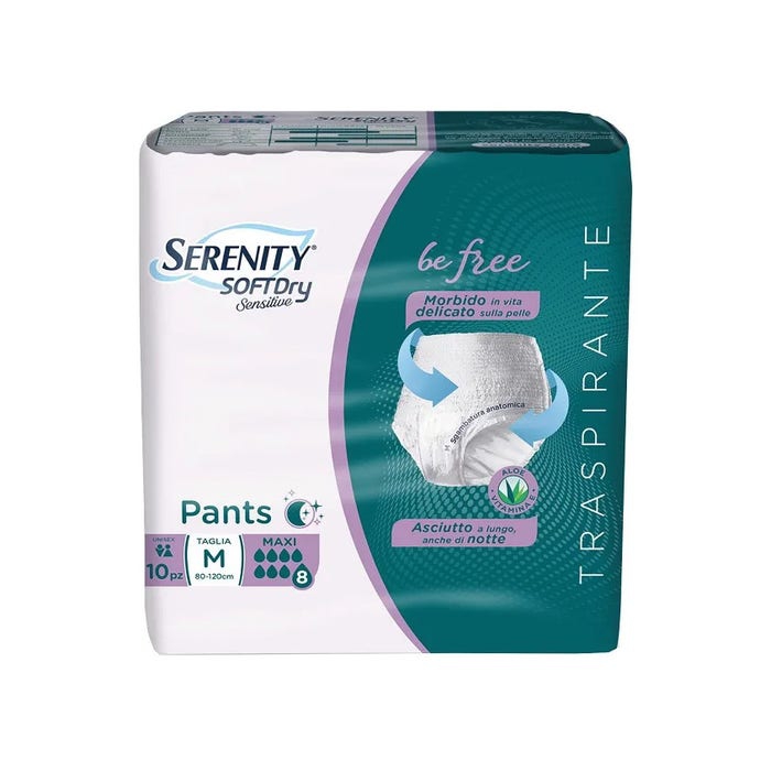 Serenity Pants Be Free Mutandina Per Incontinenza Taglia M Assorbenza Maxi 10 Pe