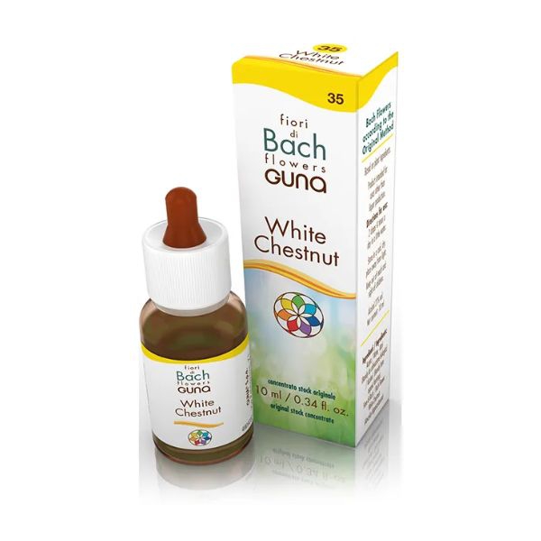  Gocce White Chestnut, rimedio floreale per migliorare la chiarezza mentale, flacone da 10ml.