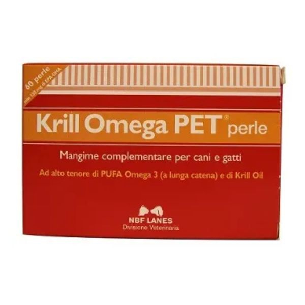 Nbf Lanes Krill Omega PET Integratore Malattie Infiammatorie Cani E Gatti 60 Per