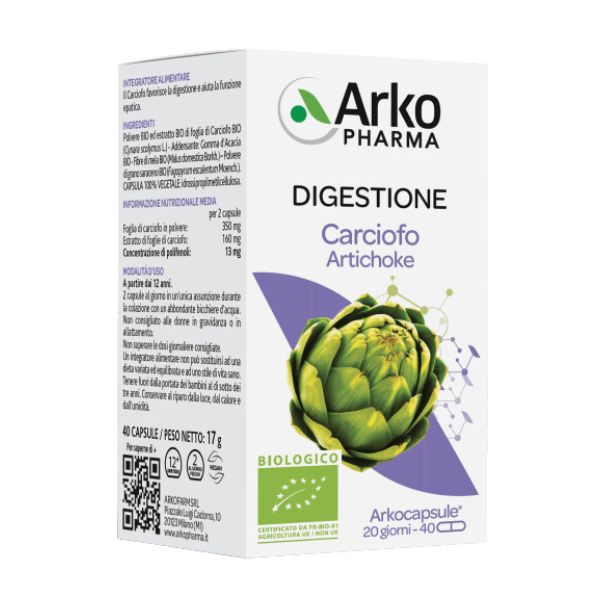 Arkocapsule Carciofo Bio Integratore Digestivo 40 Capsule