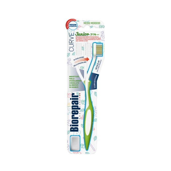 Biorepair Spazzolino Curve Junior 7-14 Anni Setole Medio-Morbide