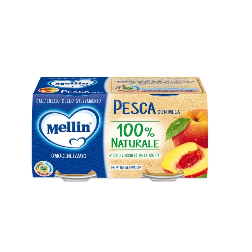 Mellin Omogeneizzato di Frutta Pesca Con Mela 2 x 100g