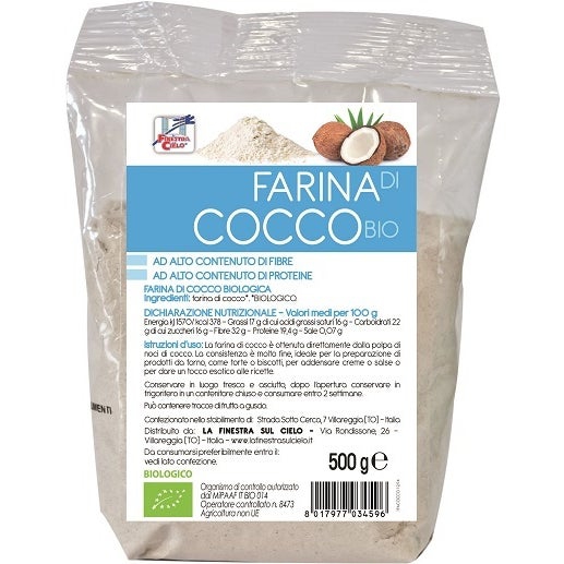 La Finestra Sul Cielo Farina Di Cocco Ad Alto Contenuto Di Fibra 500g