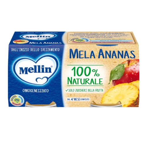 Mellin Omogeneizzato di Frutta Mela e Ananas 2 x 100 g