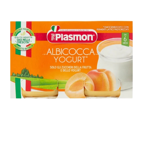 Plasmon Omogeneizzato Yogurt/Albicocca 6M+ 2x120g