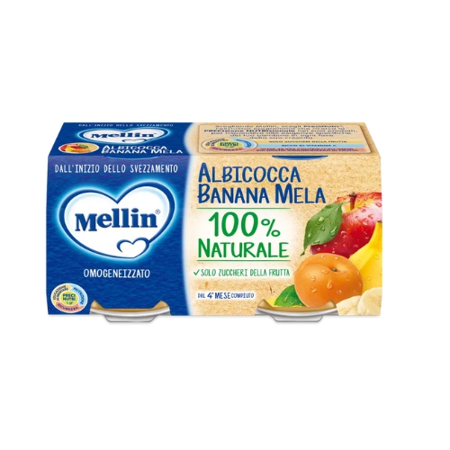 Mellin Omogeneizzato Albicocca Banana Mela 2x100g