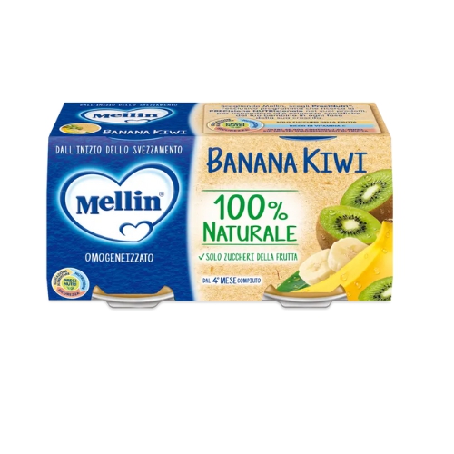 Mellin Omogeneizzato Di Frutta Banana e Kiwi 2 x 100 g