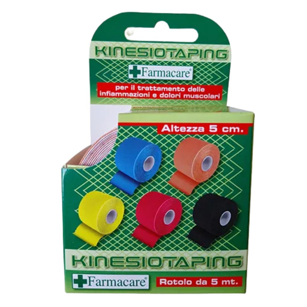 Farmacare Kinesio Taping Benda Autoadesiva Elastica Kinesiologia Blu 5x5 cm