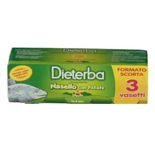 Dieterba Omogeneizzato Nasello 3 Pezzi 80g