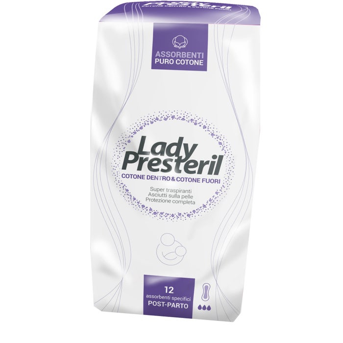 Lady Presteril Assorbenti Post Parto 12 Pezzi