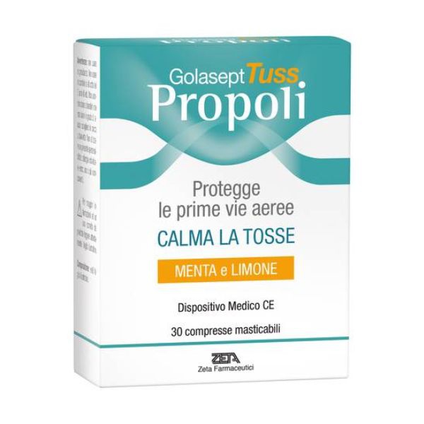 Golasept Tuss Propoli Integratore per le Vie Aeree 30 Compresse Masticabili