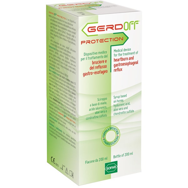 GerdOff Protection Sciroppo Contro Bruciore e Reflusso Gastro-Esofageo Flacone 2