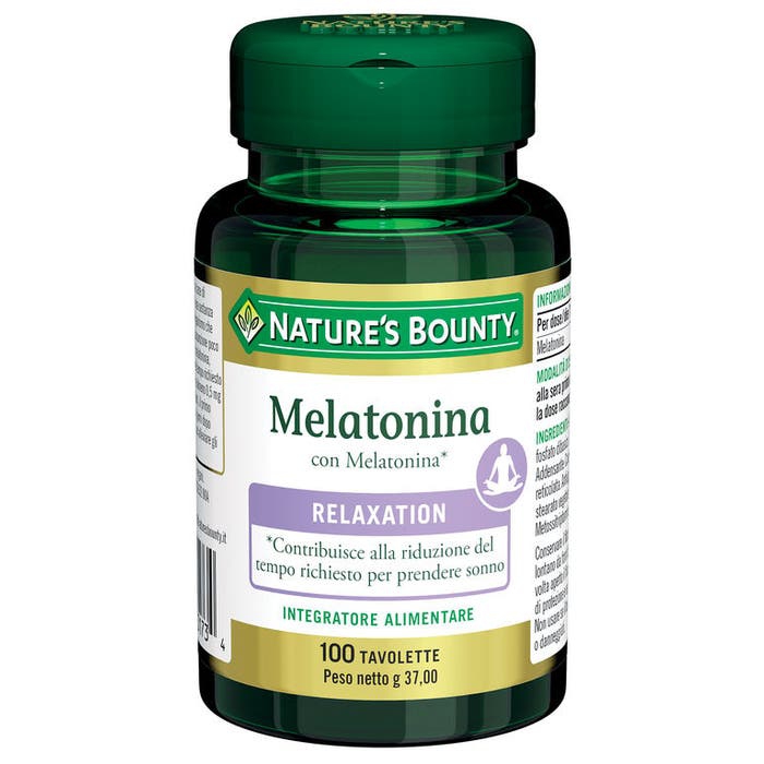 Nature's Bounty Melatonina Integratore Sonno 100 Tavolette