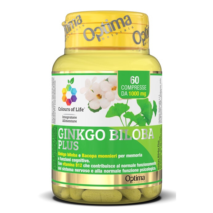 Optima Colours Of Life Ginkgo Biloba Plus Integratore Memoria 60 Compresse