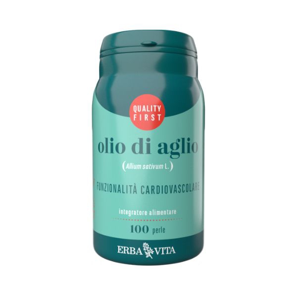 Erba Vita Olio di Aglio Integratore per il Benessere Cardiovascolare 100 Perle