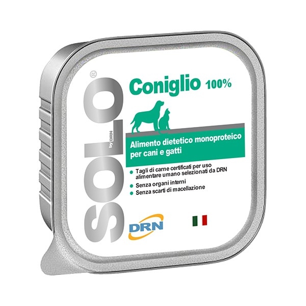 Drn Solo Coniglio Mangime Cani Gatti 100g