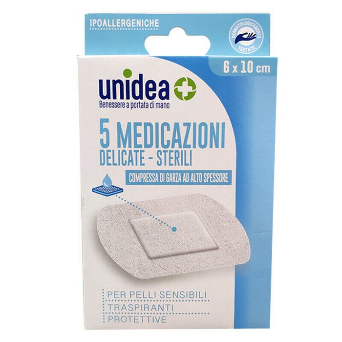 Unidea Medicazioni Sterili In TNT Misura 6x10cm 5 Pezzi