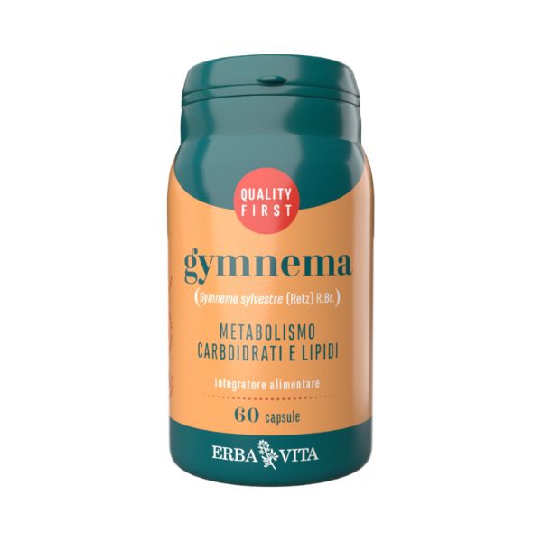 Erba Vita Gymnema Integratore Metabolismo Carboidrati e Lipidi 60 Capsule