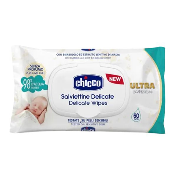 Chicco Cosmetic Salviette No Profumo 60 Pezzi