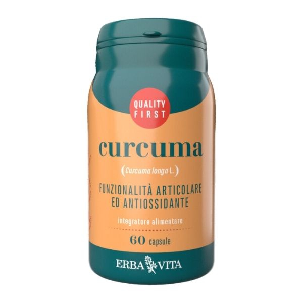 Erba Vita Curcuma Integratore Antiossidante per le Articolazioni 60 Capsule