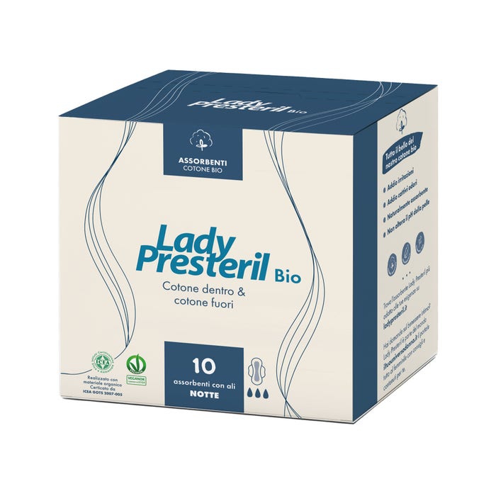 Lady Presteril Poket Assorbenti Notte Bio 10 Pezzi