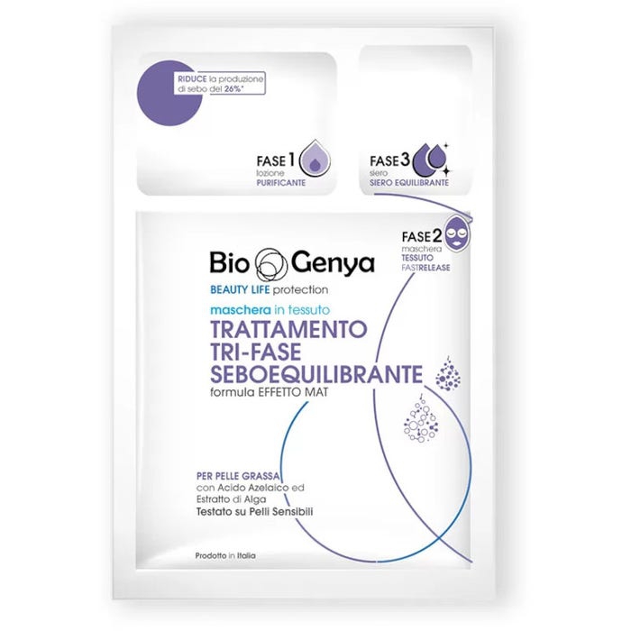 Biogenya Trattamento Trifase Seboequilibrante 1 Maschera in Tessuto