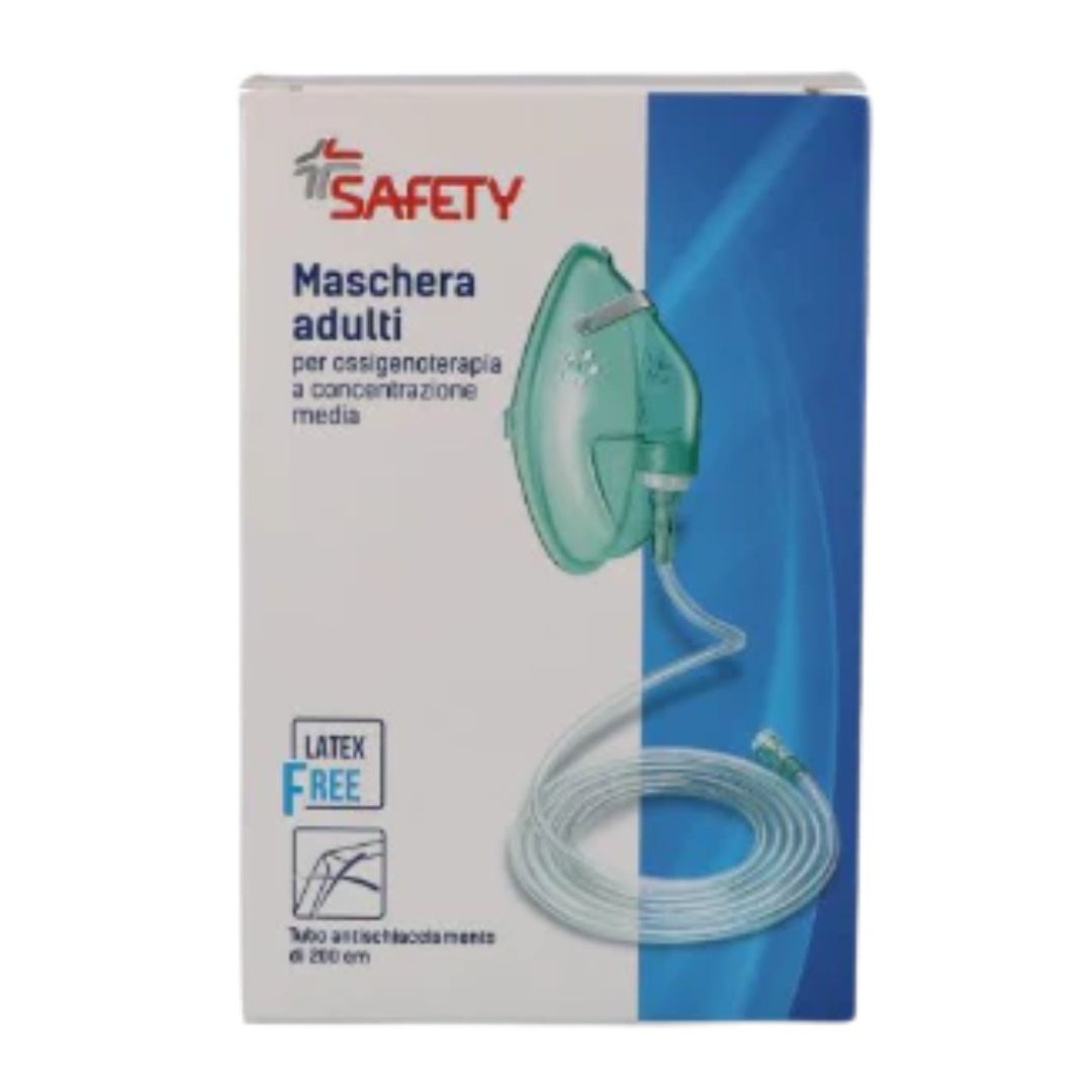 Safety Maschera Per Ossigenoterapia Con Tubo
