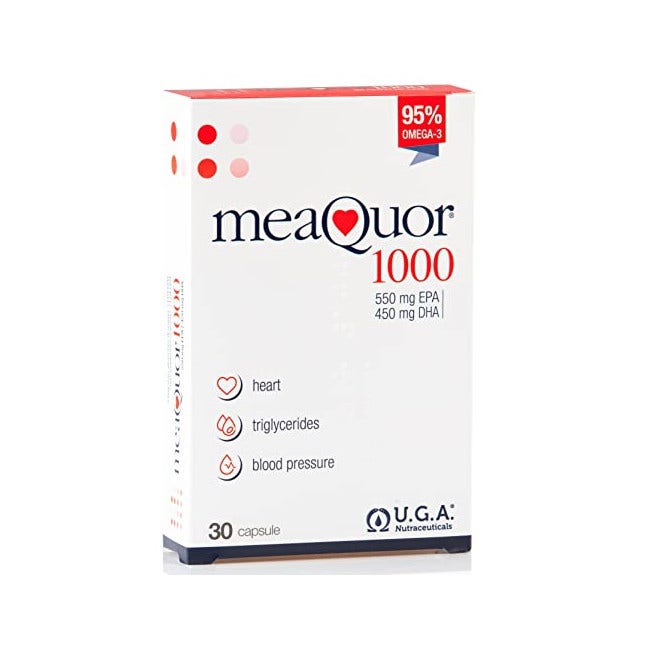 Meaquor 1000 Integratore di Omega 3 EPA DHA 30 Capsule