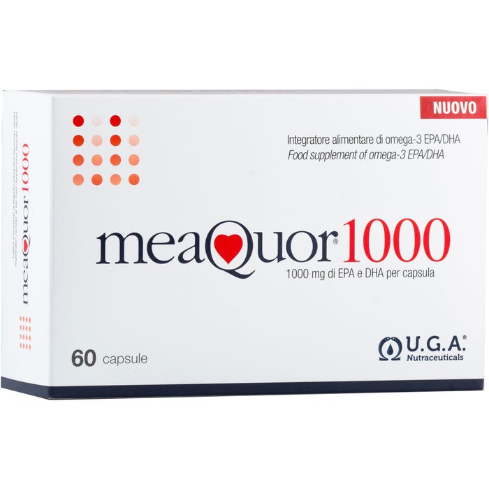 Meaquor 1000 Integratore di Omega 3 EPA DHA 60 Capsule