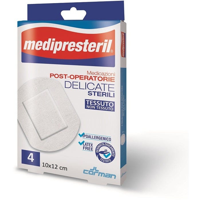 Medipresteril Medicazioni Post Operatorie Delicate 10x12cm 4 Pezzi