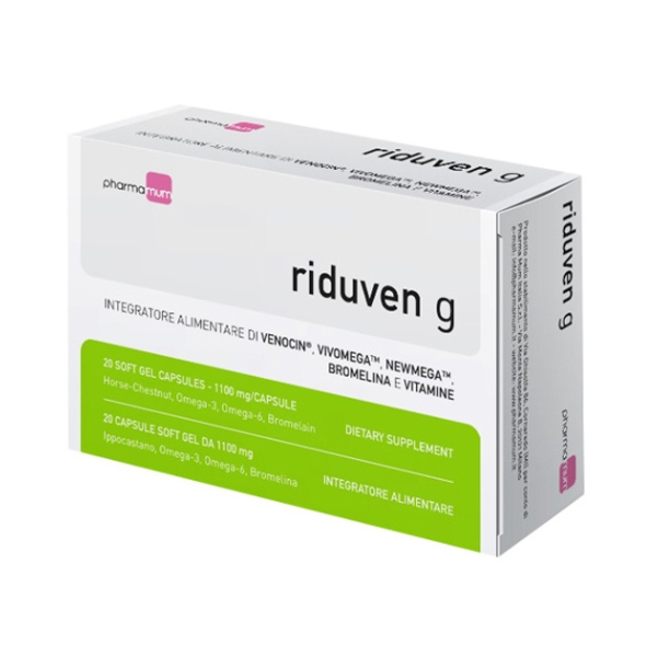 Riduven G Integratore per Microcircolo e Drenaggio Liquidi Corporei 20 Capsule S